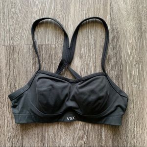 VS Pink Sports Bra Black Cross Back Size 32B